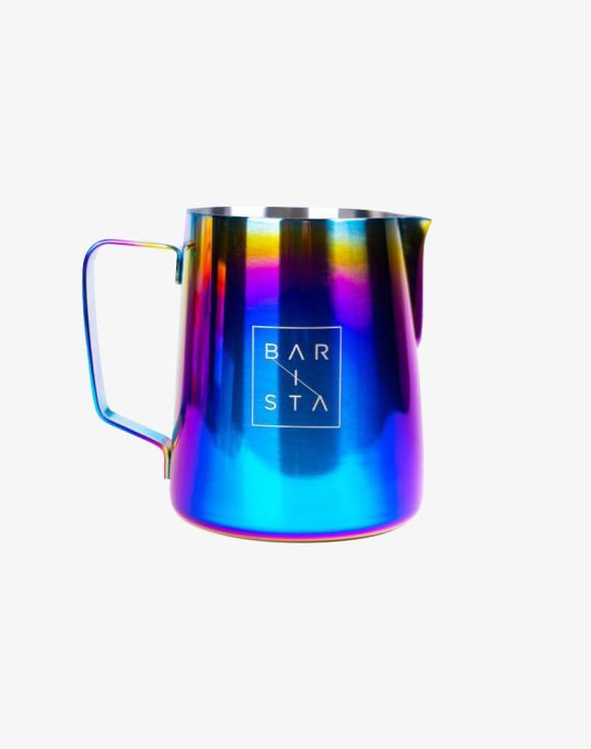 Rainbow Milk Frothing Jug and Pitcher for the latte art lover from Barista